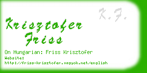 krisztofer friss business card